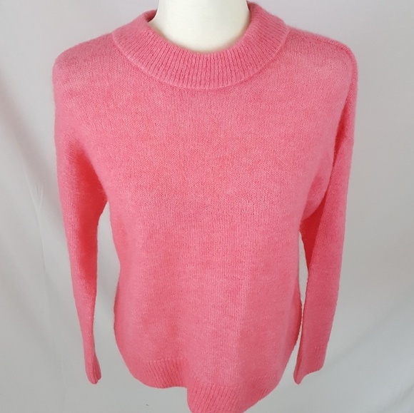 H&M Coral High‎ Collar Wool Blend Sweater - Picture 3 of 6